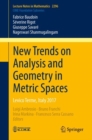 New Trends on Analysis and Geometry in Metric Spaces : Levico Terme, Italy 2017 - Book