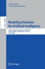 Modeling Decisions for Artificial Intelligence : 18th International Conference, MDAI 2021, Umea, Sweden, September 27–30, 2021, Proceedings - Book