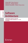 Software Architecture : 15th European Conference, ECSA 2021, Virtual Event, Sweden, September 13-17, 2021, Proceedings - Book