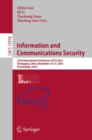 Information and Communications Security : 23rd International Conference, ICICS 2021, Chongqing, China, November 19-21, 2021, Proceedings, Part I - Book