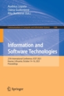 Information and Software Technologies : 27th International Conference, ICIST 2021, Kaunas, Lithuania, October 14-16, 2021, Proceedings - Book