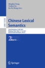 Chinese Lexical Semantics : 22nd Workshop, CLSW 2021, Nanjing, China, May 15-16, 2021, Revised Selected Papers, Part II - Book