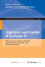 Applications and Usability of Interactive TV : 10th Iberoamerican Conference, jAUTI 2021, Sangolqui, Ecuador, December 2-3, 2021, Revised Selected Papers - Book