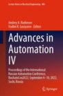 Advances in Automation IV : Proceedings of the International Russian Automation Conference, RusAutoCon2022, September 4-10, 2022, Sochi, Russia - Book