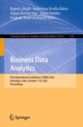 Business Data Analytics : First International Conference, ICBDA 2022, Dehradun, India, October 7-8, 2022, Proceedings - Book