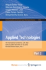 Applied Technologies : 4th International Conference, ICAT 2022, Quito, Ecuador, November 23-25, 2022, Revised Selected Papers, Part II - Book