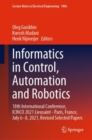 Informatics in Control, Automation and Robotics : 18th International Conference, ICINCO 2021 Lieusaint - Paris, France, July 6-8, 2021, Revised Selected Papers - Book