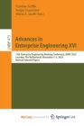 Advances in Enterprise Engineering XVI : 12th Enterprise Engineering Working Conference, EEWC 2022, Leusden, The Netherlands, November 2-3, 2022, Revised Selected Papers - Book