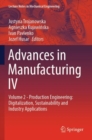Advances in Manufacturing IV : Volume 2 - Production Engineering: Digitalization, Sustainability and Industry Applications - Book