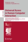 Universal Access in Human-Computer Interaction : 18th International Conference, UAHCI 2024, Held as Part of the 26th HCI International Conference, HCII 2024, Washington, DC, USA, June 29 – July 4, 202 - Book
