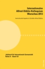 Internationales Alfred-Deoblin-Kolloquium Warschau 2013 : Interkulturelle Aspekte Im Schaffen Alfred Deoblins - Book