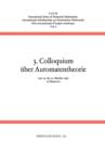 3. Colloquium UEber Automatentheorie - Book