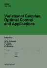 Variational Calculus, Optimal Control and Applications : International Conference in honour of L. Bittner and R. Klotzler, Trassenheide, Germany, September 23-27, 1996 - eBook
