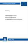 Chinese PhD Thesis Acknowledgements : A Communities of Practice Perspective - eBook