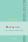 Reading Error : The Lyric and Contemporary Poetry - Book