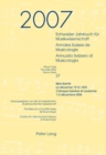Schweizer Jahrbuch fuer Musikwissenschaft- Annales Suisses de Musicologie- Annuario Svizzero di Musicologia : Neue Folge / Nouvelle Serie / Nuova Serie - 27 (2007)- Bela Bartok- La decennie 1915-1925- - Book