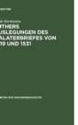 Luthers Auslegungen Des Galaterbriefes Von 1519 Und 1531 - Book