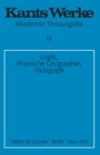 Logik. Physische Geographie. Padagogik - Book