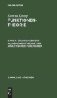 Grundlagen der allgemeinen Theorie der analytischen Funktionen - Book