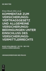 179 - 185 Vvg (Unfallversicherung) - Book