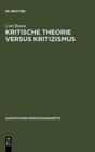 Kritische Theorie versus Kritizismus - Book