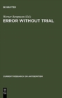 Error Without Trial : Psychological Research on Antisemitism - Book