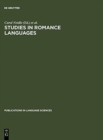 Studies in Romance Languages - Book