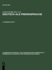 Deutsch ALS Fremdsprache. 1. Halbband - Book
