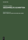 Gesammelte Schriften, Bd II, Gedichte, Geistliche Oden und Lieder - Book