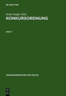 Konkursordnung : Grosskommentar.  1 - 42, Register - Book