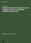Some Systems of Substitution Correlations in Modern American English - Book