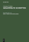 Gesammelte Schriften, Bd I, Fabeln und Erz?hlungen - Book