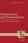 Transparency and Dissimulation : Configurations of Neoplatonism in Early Modern English Literature - Book