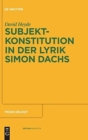 Subjektkonstitution in der Lyrik Simon Dachs - Book