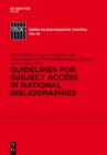 Guidelines for Subject Access in National Bibliographies - eBook
