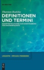 Definitionen und Termini : Quantitative Studien zur Konstituierung von Fachwortschatz - Book