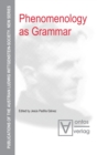 Phenomenology as Grammar - Book