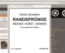 RANDSPRUENGE - Medien Kunst Denken : Ein prospektiver Katalog - Book