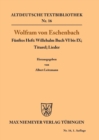 Willehalm Buch VI bis IX; Titurel; Lieder - Book