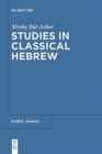 Studies in Classical Hebrew - Book