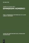 Epimerismos continens qui ad Iliadis librum A pertinent - eBook