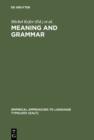 Meaning and Grammar : Cross-Linguistic Perspectives - eBook