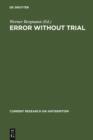 Error Without Trial : Psychological Research on Antisemitism - eBook