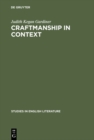 Craftmanship in Context : The Development of Ben Jonson's Poetry - eBook