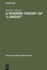A Modern Theory of "Langue" - eBook