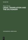 Legal Translation and the Dictionary - eBook
