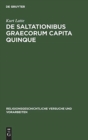 De saltationibus Graecorum capita quinque - Book