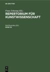 Repertorium fur Kunstwissenschaft. Band 36 - Book