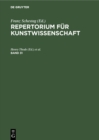 Repertorium fur Kunstwissenschaft. Band 31 - Book