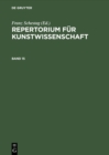 Repertorium fur Kunstwissenschaft. Band 15 - Book